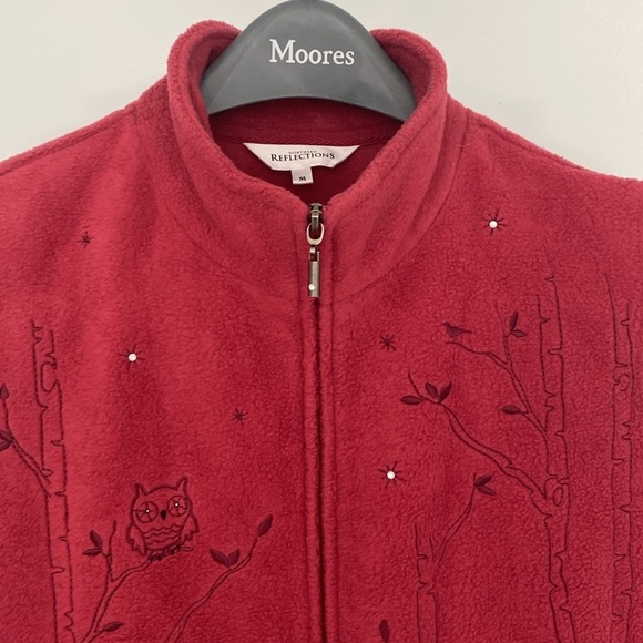Vintage Northern Reflections Woodland Zip Up Fleece Vest, Size Medium - Picture 2 of 13